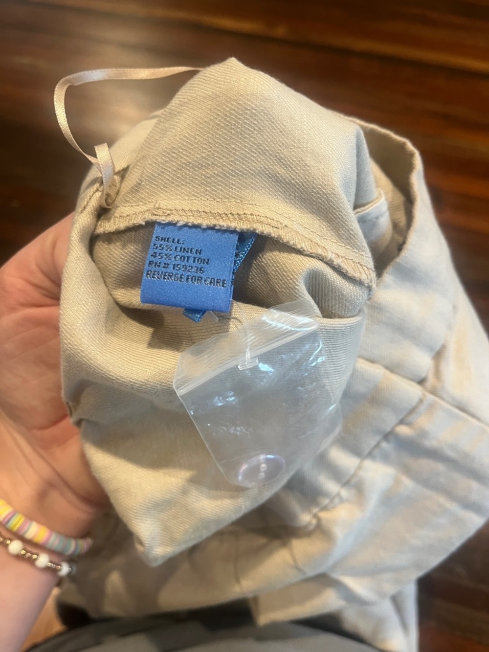 NWOT J. McLaughlin Linen Fiona Wide-Leg Pants in Light Beige - size 12 - Picture 4 of 5